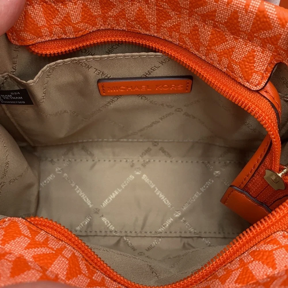 Michael Kors Mirella Extra-Small Ombré Logo Crossbody XBODY ShopperBag Poppy NWT